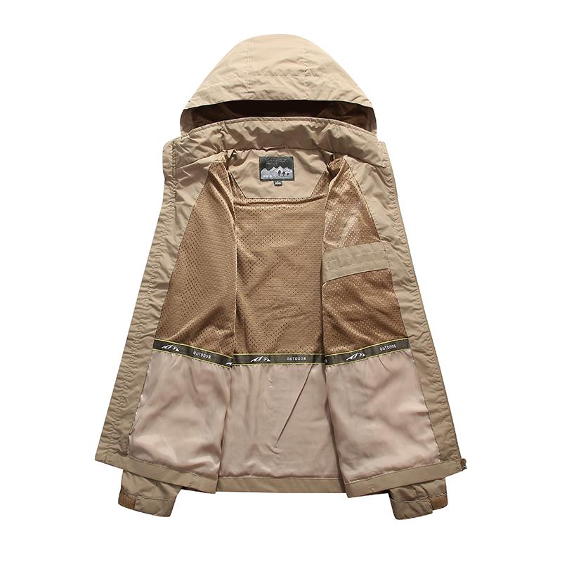 Spring Men Outdoor Waterproof Jacket Plus Size Windbreaker Rain Coat Breathable Fishing Camping Jackets Male Clothing