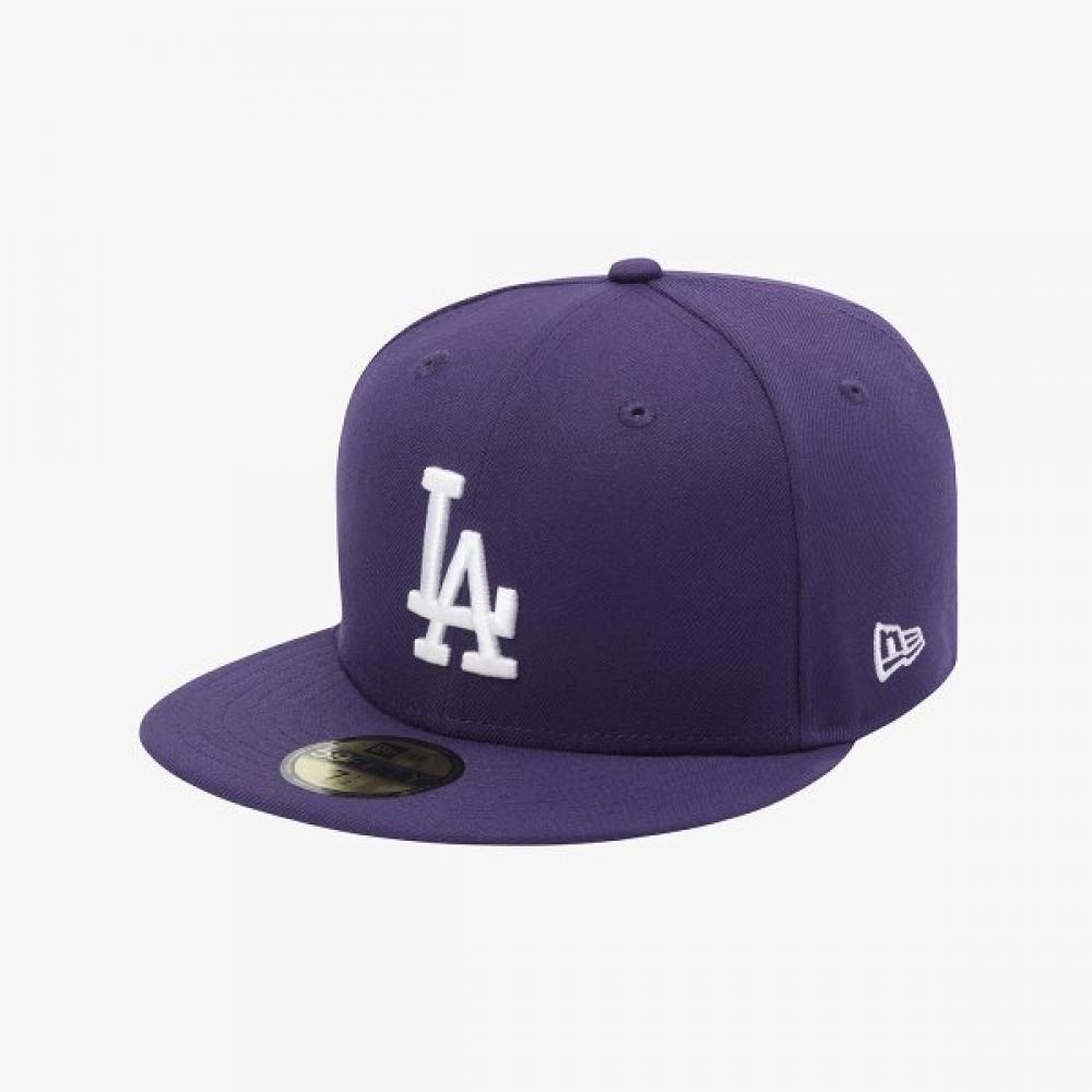 New Era Dodgers Mlb Basic Fitted Cap Purple 15131699 PURPLE/758