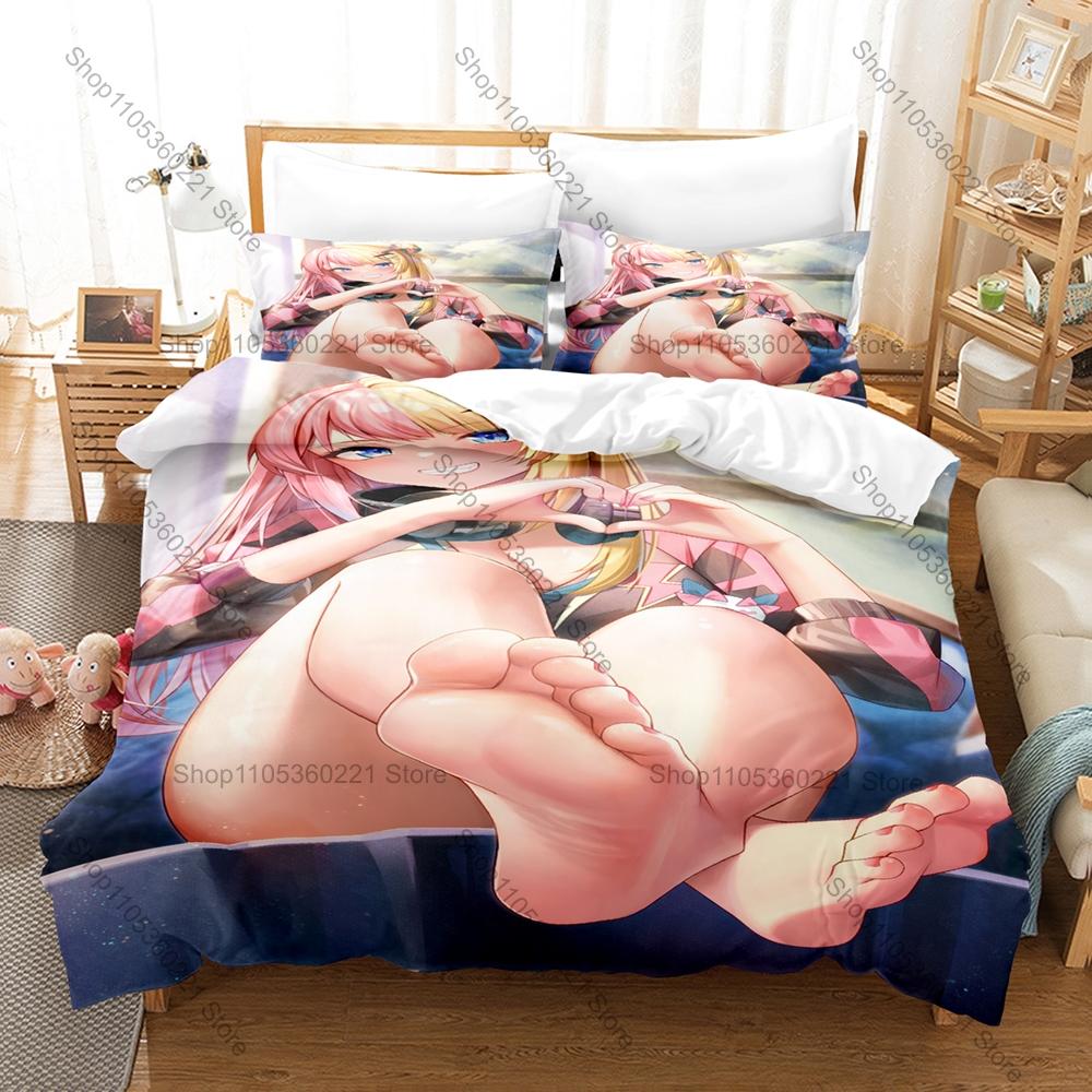 Kotoka Torahime XSOLEIL Institute Vice President Kawaii VTuber Live Art Bedding Duvet Cover + 2 Pillowcases Teen Bedroom Decor