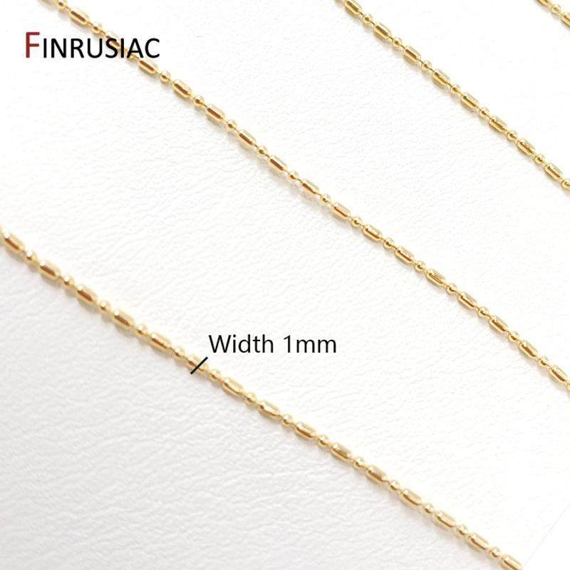 

14k Real Gold Plated Metal Small Beads Chain Material For DIY Jewellery Making, Handmade Jewelry Chain Spool Length 1 meter