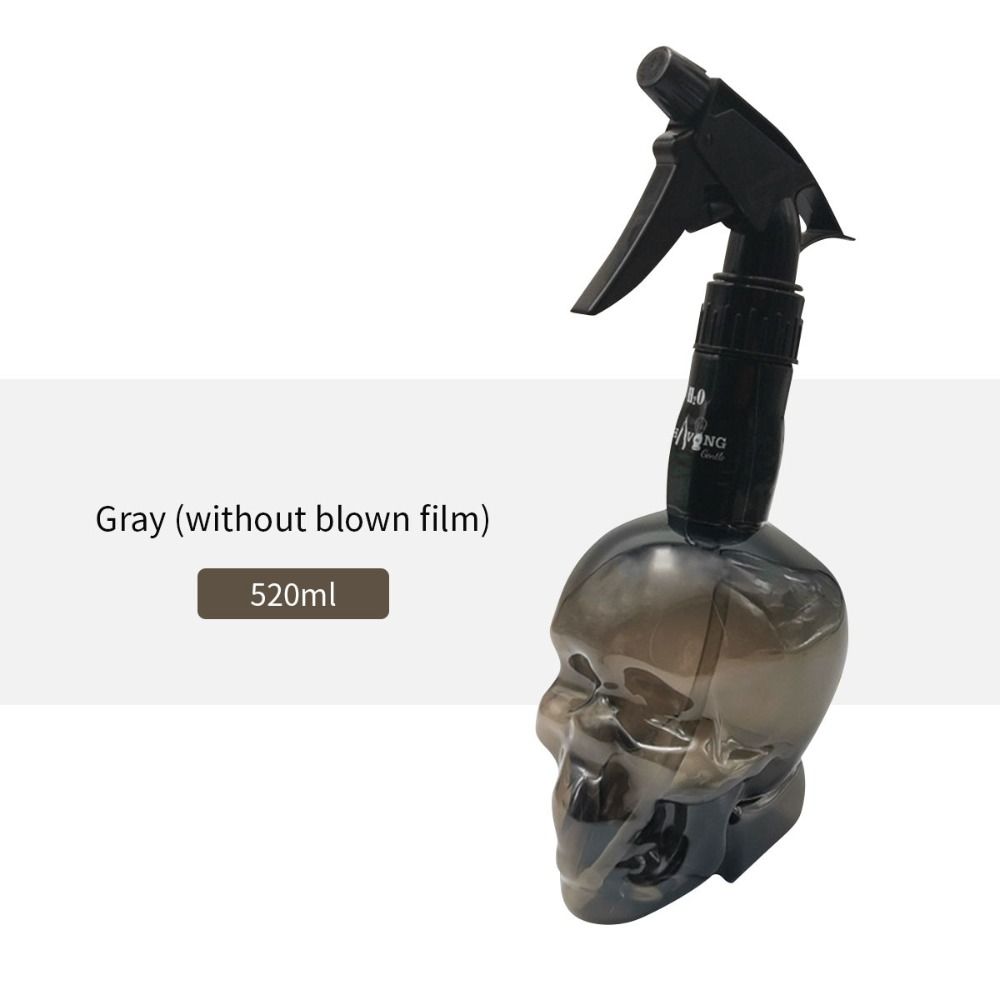 Totenkopf Design Friseursprayflasche Großes Fassungsvermögen Kontinuierlicher Nebel Gießkanne Retro 500ML Nachfüllbare Flaschen Salon