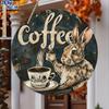 2D Flat Rabbit Break Wooden Wall Decor - Vintage Wooden Sign Wall Art, Nurseries,Restaurant Shop Wall Decor,Wooden Decor for Bedroom
