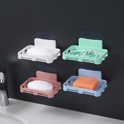 Wandmontage Seifenschalen Box Badezimmer Dusche Seifenhalter Toilettenartikel Organizer Küche Lagerregal Badezimmerzubehör für Bad