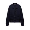 Fall and Winter New Women's Clothing French Design Bows Decorated Row Button Long Sleeves Lapel Knitting Outwear 2142272