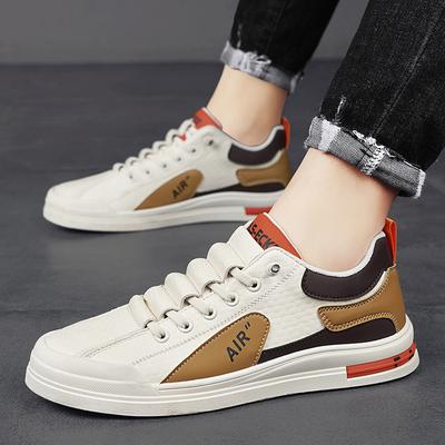 Men's Shoes Four Seasons New Low-top Foot Cover Korean Version Light Contrasting Color Board Shoes Youth Sports and Leisure Shoes Flat-soled Trend