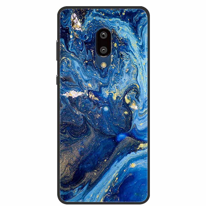 For Sharp Aquos Zero 2 Case Bumper Marble Silicone TPU Soft Phone Cover For Sharp Aquos Zero2 SH-Z20 SHV47 Case Cartoon Funda