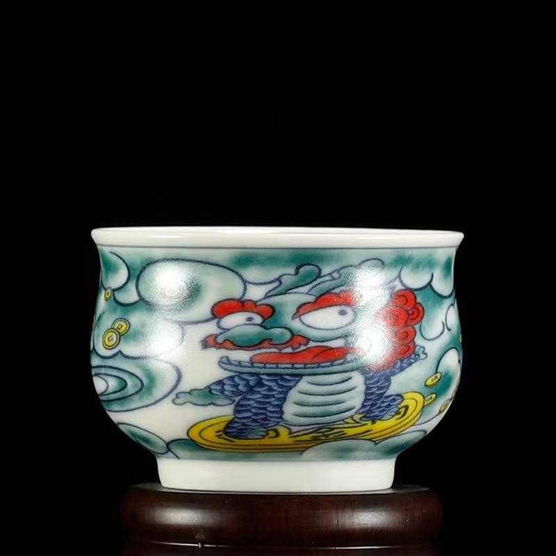Čína estetická keramika porcelán neobvyklé šálky krásné ručně vyráběné pro kung fu Květinový tieguanyin oolong čaj