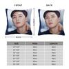 Park Seo-Joon Schauspieler Quadratischer Kissenbezug Polyester Leinen Samt Kreativ Reißverschluss Dekorativer Kissenbezug Heim Kissenbezug 18"