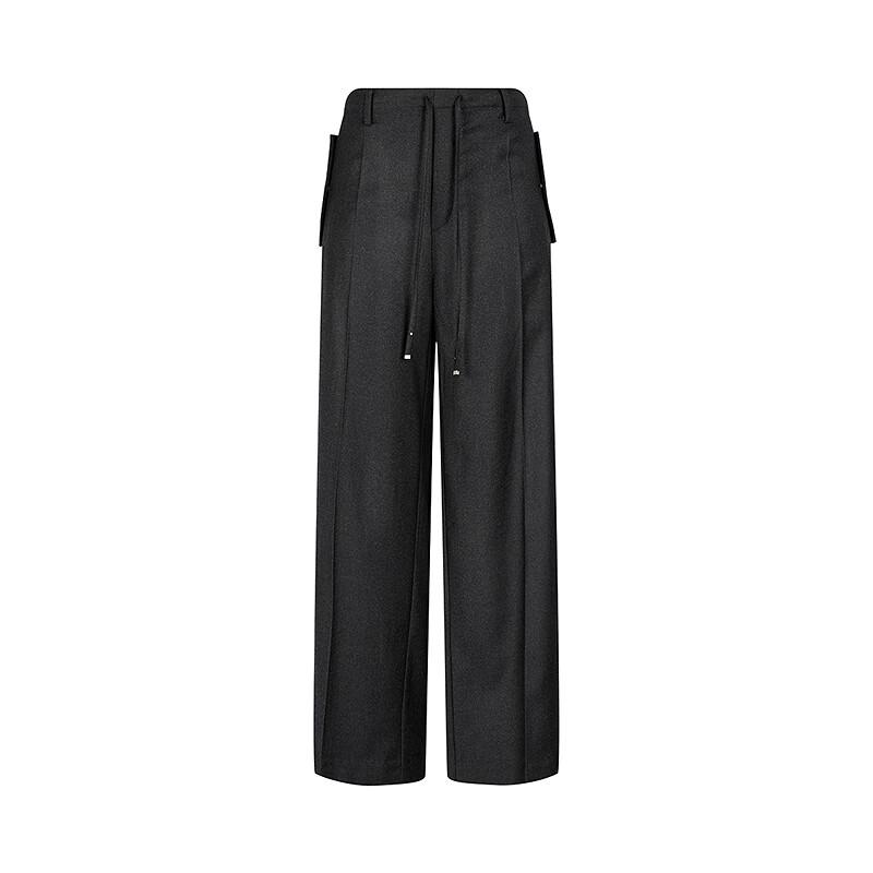 LESS Wool Straight-Leg Casual Trousers