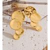 Yhpup Stainless Steel Metal Round Big Stud Earrings PVD Plated Waterproof Daily Versatile Casual Statement Jewelry Wholesale