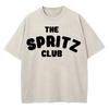 Cotton Vintage Washed Aperol Spritz Club Tshirt New Fashion Men Casual Retro Lemon Cool Oversize Loose Acid Wash Tee Shirt