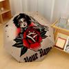 Custom Text Automatic 8 Bone Umbrella, Portable Sun Rain Protection UmbrellaEdward Scissorhands