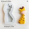 Jungle Safari Animal Silicone Fondant Mold Bear Lion Giraffe Rabbit Panda Cake Decorating Mould For Birhtday Party Baby Shower