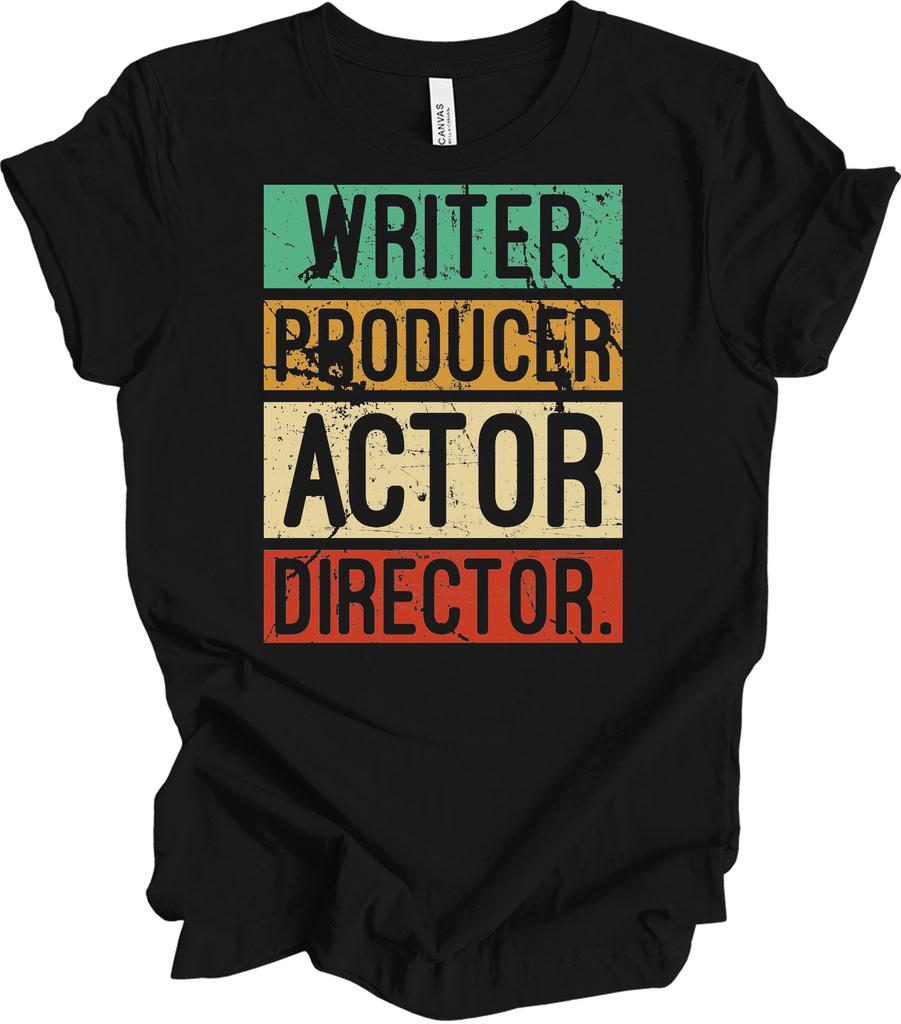 Writer Producer Actor Director Retro Filmmaker Movie Making Gift T-Shirt
