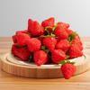 100 Pieces Fake Strawberries Fake Fruit Artificial Strawberry Kitchen Décor Plastic Strawberry Party Decorations Realistic Fake Food Lifelike for