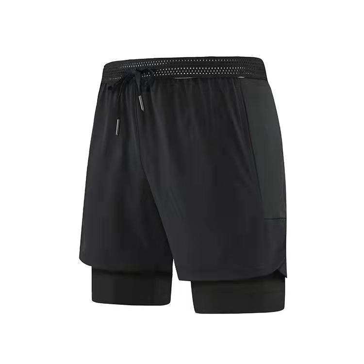 2023 Quick-Drying Men's Double-Layer Running Shorts – Anti-Exposure Fitness Jogging Pants
