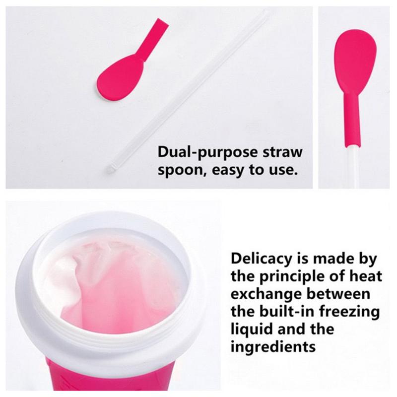 Quick-Frozen Slushy Maker Cup Large Capacity Slushy Cup For Homemade Smoothies Juice Ice Cream Summer Squeeze Beker Kitchen Tool