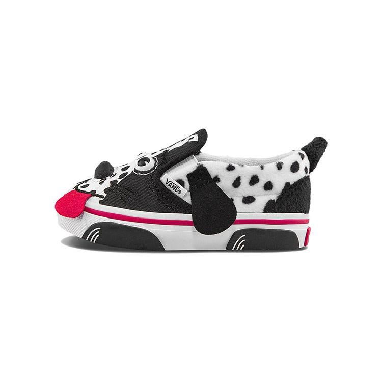 (TD) Vans Slip-On Dog Pattern Black White Baby VN0A4VJM6BT EU 26.5