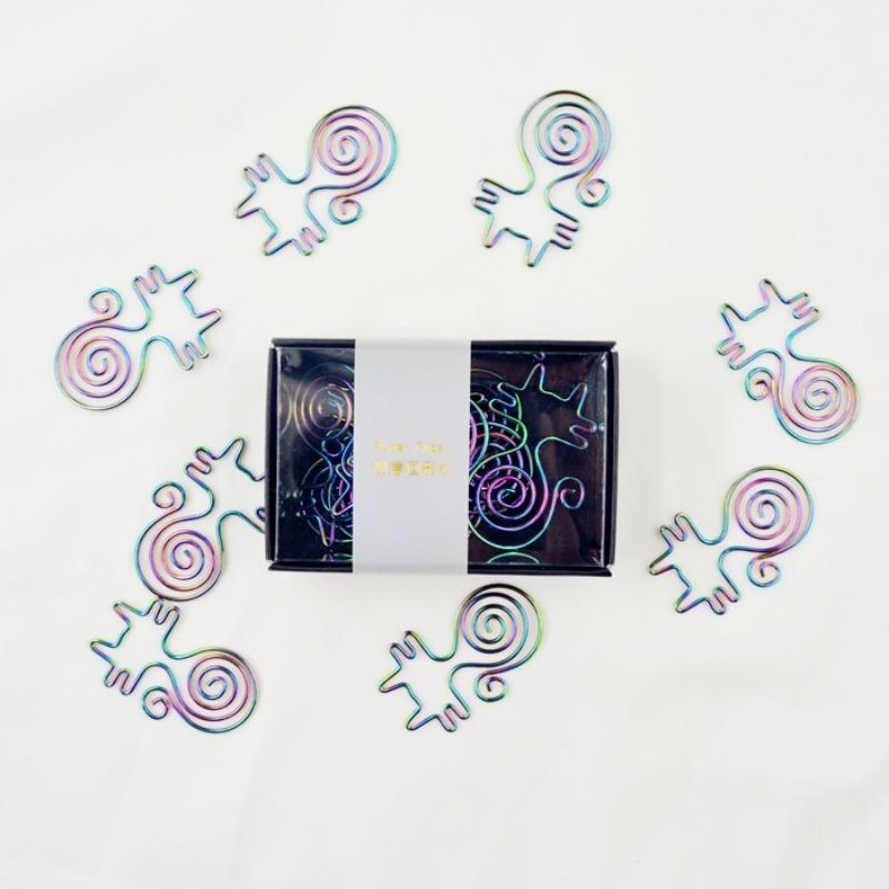 1 Box Metal Cat Bookmark Planner Paper Clip Material Escolar Bookmarks for Book Stationery School Supplies