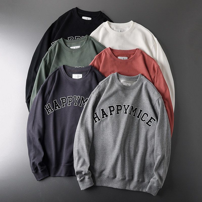 Heavy Weight American Spring and Autumn Export Tail Letter Sweatshirt