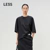 Less 2025 Spring Cotton Loose Fit Crew Neck T-Shirt
