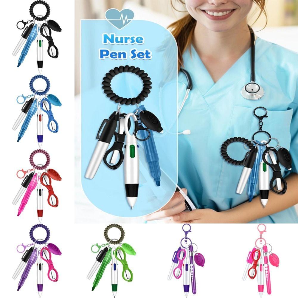 Portable Nurse Badge Set Lanyard Keychain Nurse Badge Clip Accessory New Nurse Pen Pack  Gift