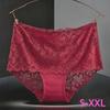 1Pc Women Luxury Floral Embroidery Sexy Lace Panties High Waist Elastic Underwear Ladies Breathable Lace Patchwork Lingerie New
