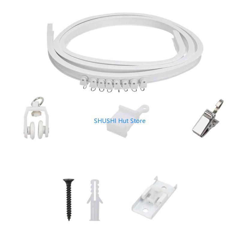 Smooth Glides 5 Meter Curtain Track Kits with Metal Clip and Rollers Accessories D57B China Mainland