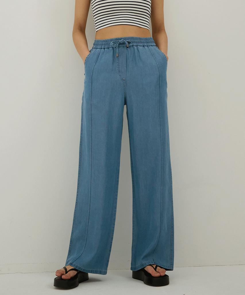 Lam Rq260 E-Band Wide Tencel Pants