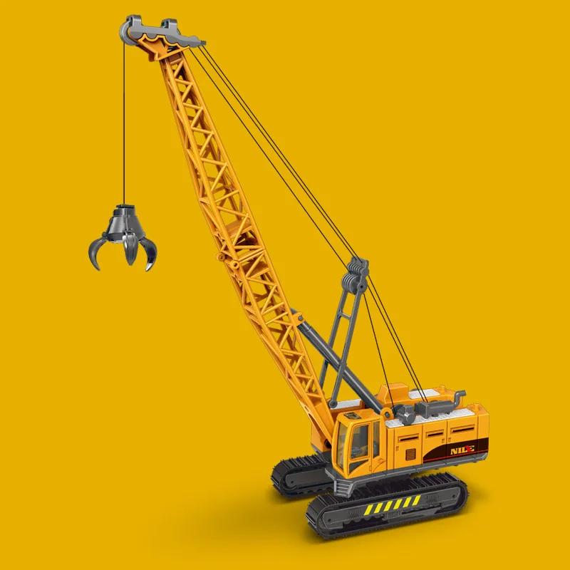 1:55 Simulation Engineering Vehicle Toy Excavator Demolition Machine Grab Stone Machine Grab Wood Crane Model Car Toys