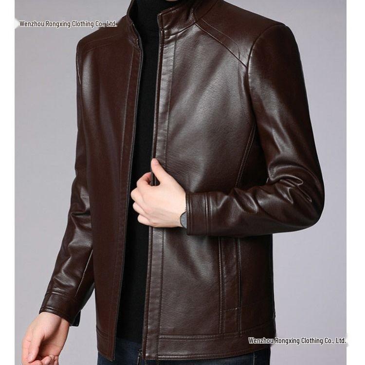 Herren Echtlammfell Lederjacke - Frühling, Herbst, Winter 2025, Lässige Oberbekleidung für Männer mittleren Alters, Perfekt für Papa.