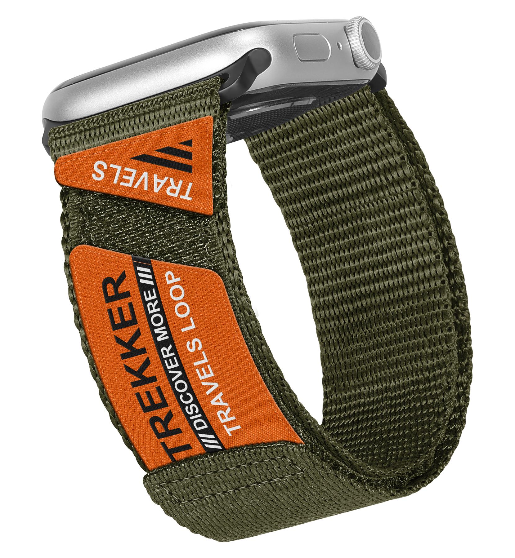 

Trail Loop for Apple Watch band 46mm 42mm 44mm 45mm 49mm 40mm 41mm Nylon Sport bracelet iWatch ultra 2 series 10 9 8 7 se Straps S10 42-38 40 41mm армія зелений колір