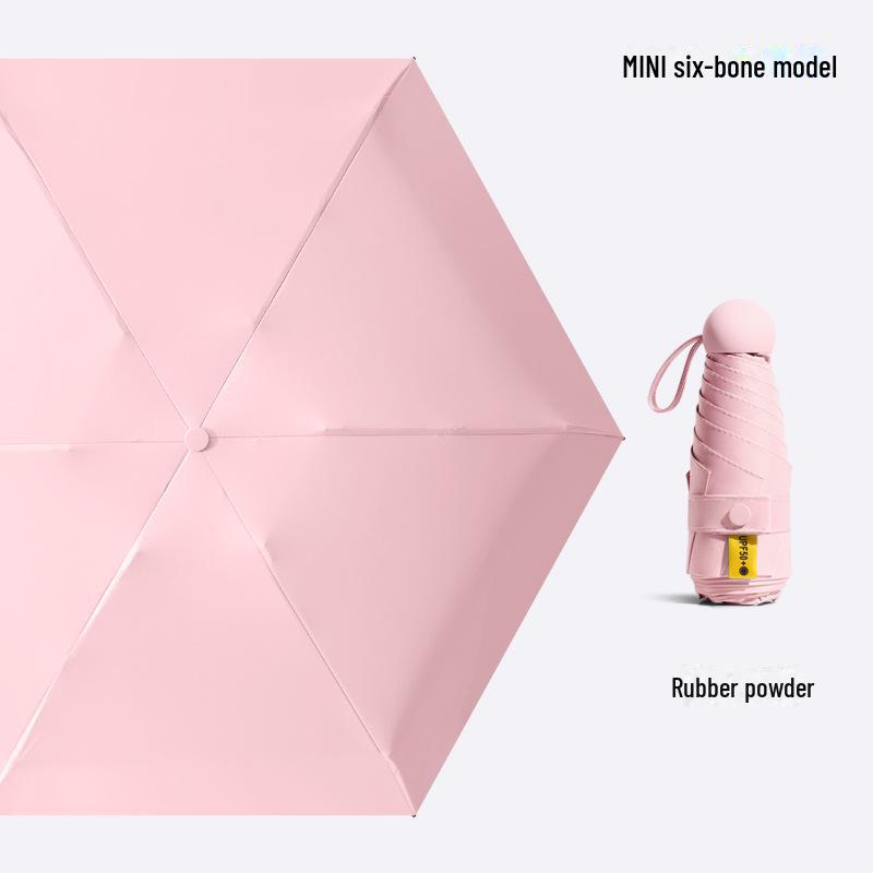 50% Folding Women's Dual-Purpose Mini Portable Pocket Capsule Umbrella - High-Grade Sun Protection