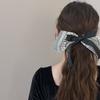 Schleife im Ballettstil, Haargummi für den Dickdarm, Nischendesign für Damen, Kariertes quadratisches Tuch, Haargummi und Dutt-Haarschmuck