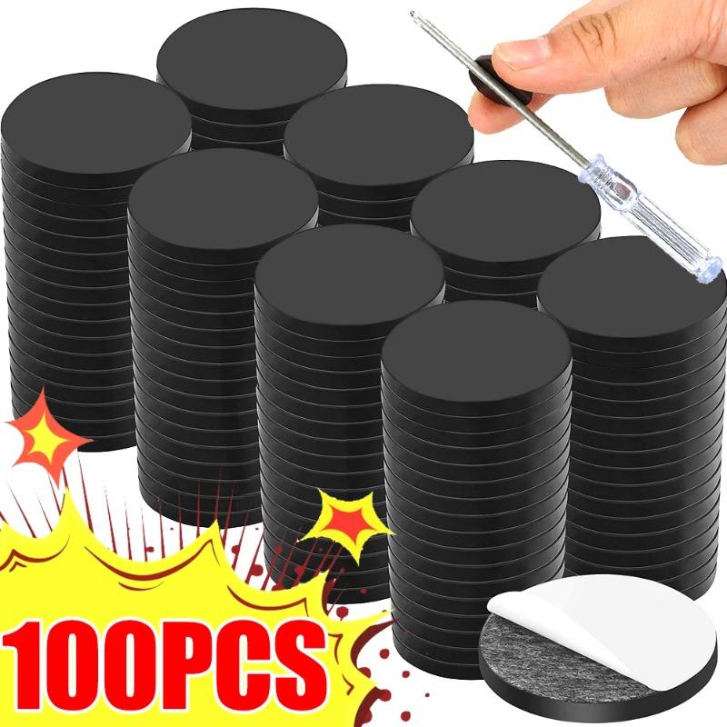 50-100PCS Magnet Stickers Self-adhesive Round Rubber Backed Soft Magnetic Sheets Chalkboard Teaching Stickers Diy Crafts Decors