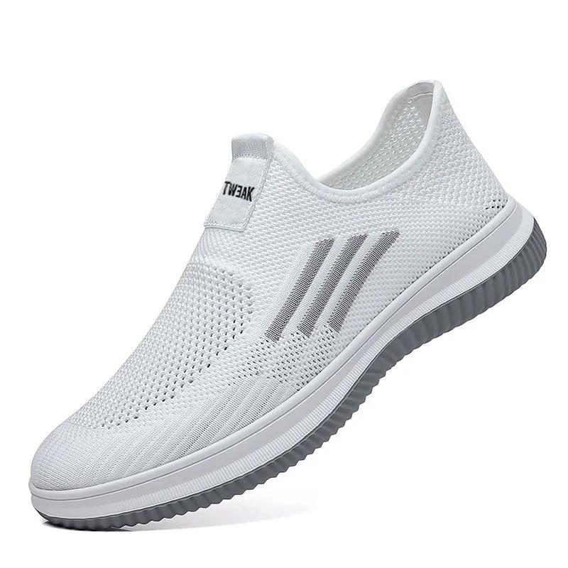Men's Shoes Autumn Men's Casual Shoes Breathable Large Size Flying Woven Shoes Comfortable Mesh One Foot Men's Outdoor Casual Shoes