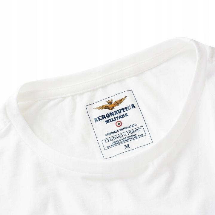Aeronautica Militare biały t-shirt koszulka męska crew-neck SCOTI001J508-73009 XXL
