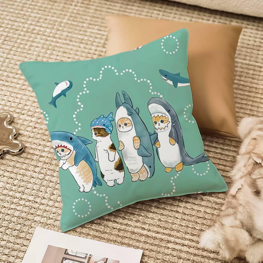 Luxury Cute Mofusand Cat Pillow Case Anti-Dustmite Invisible Zipper Sofa Bed