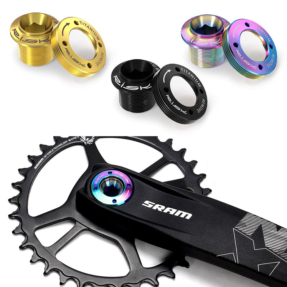 RISK DUB Kurbelabdeckungsschraube Titanlegierung Mountainbike Rennrad Kurbelabdeckungsschraube DUB Scheibenabdeckung Für Rote Force Kurbelschraube