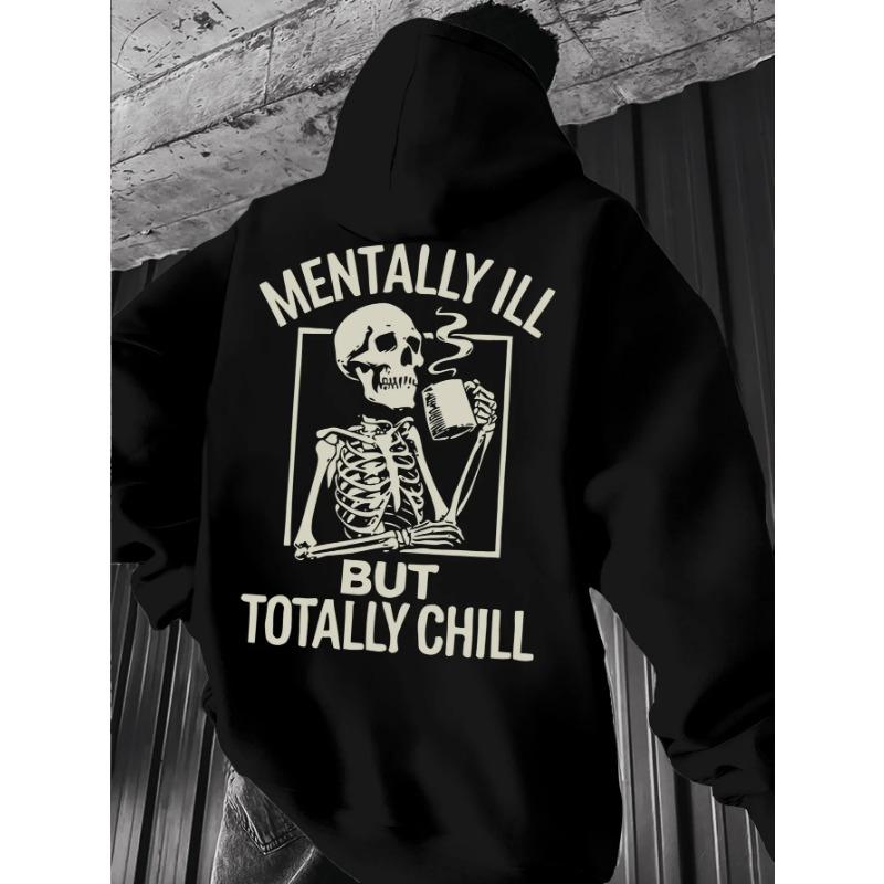 Men's and women's American street retro skull elements fun letter fashion hoodies