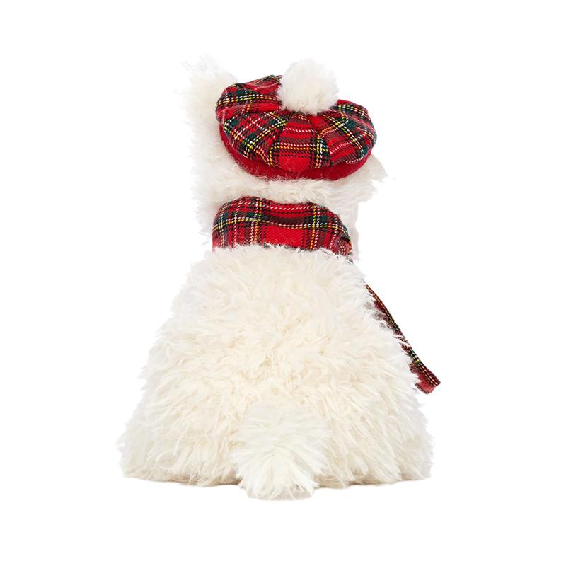 Jellycat Christmas Collection Monroe Scottish Terrier West Highland Dog Limited Atmosphere Outfit Cute Doll Plush Doll 20cm High