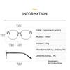 Women's Glasses Men's Fashion Large Frame Metal Glasses
