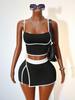 Color Block Sports Casual Two-Piece Set: Vest & Hip Skirt - European & American Women's Fashion