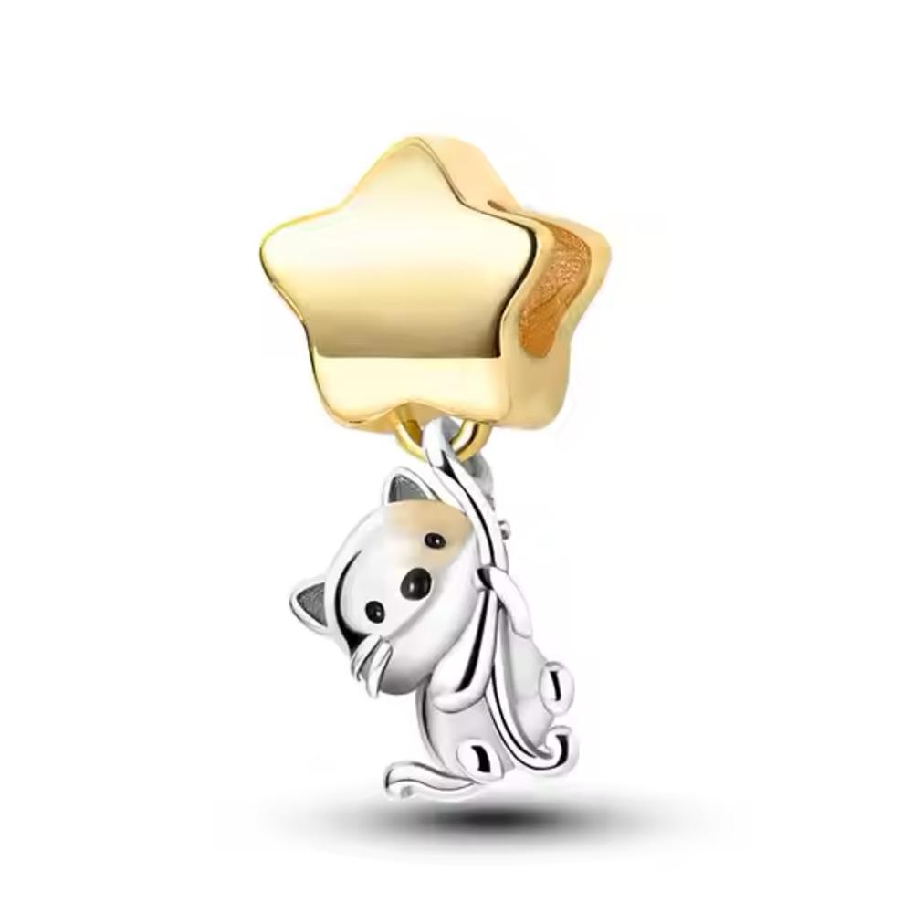 New Copper Dog Lion Cat Pendant Charm Bead Fit Original Pendant Bracelet Women Diy Jewellry Accessories Making