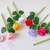 2-Grids Rose Ballpoint Pen 3-inch Writing Pen Creative Rose Flower Pen  Valentine's Day