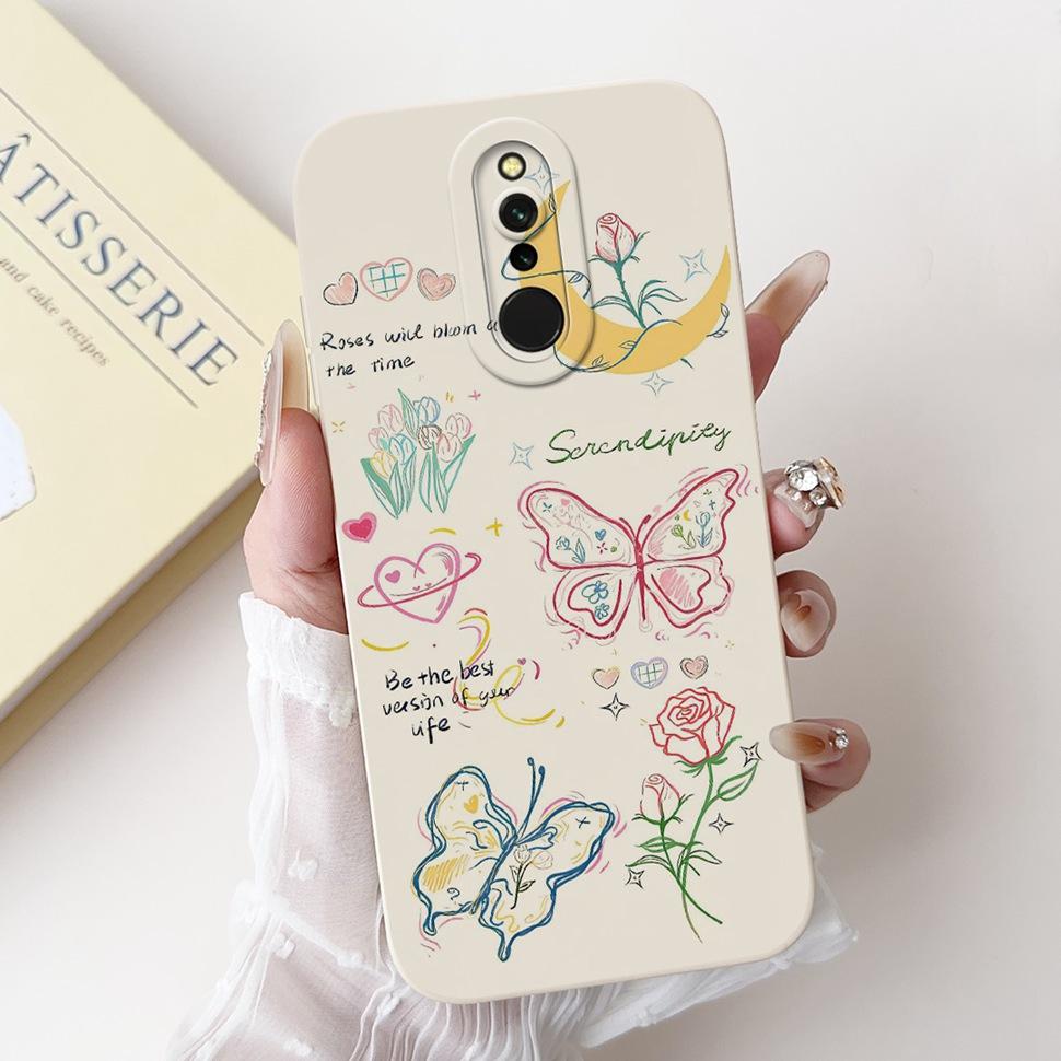 For Xiaomi Redmi 8 2019 Case 6.22" Luxury Flower Painted Cover Soft TPU Shockproof Phone Case For Xiaomi Redmi 8 Redmi8 Bumper