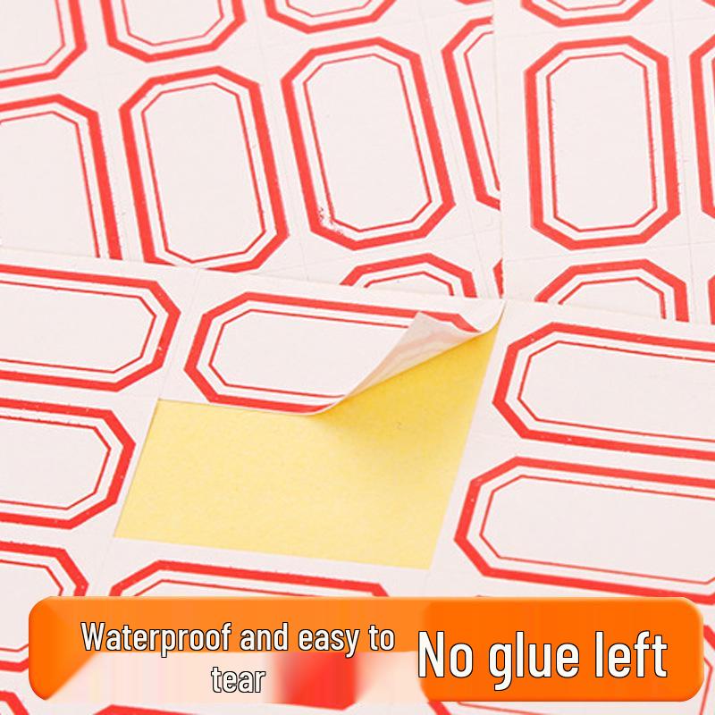 Waterproof, Oilproof Removable Self-Adhesive Clothing Labels for Name, Date, Price, and Classification.