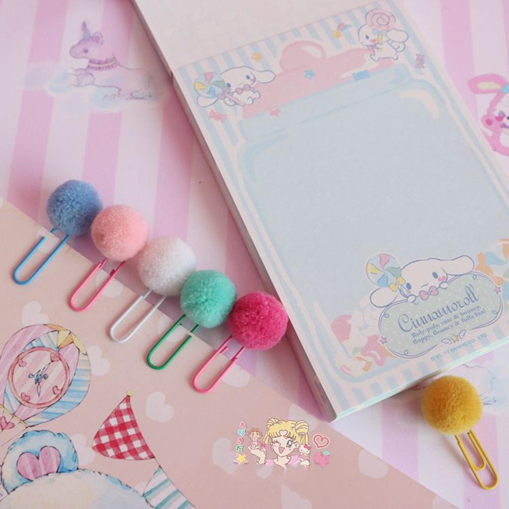 

24 шт. Цветные скрепки с шариками Кавайные скрепки-закладки Офисные принадлежности для скрепления Канцелярские аксессуары Металлические булавки Школа