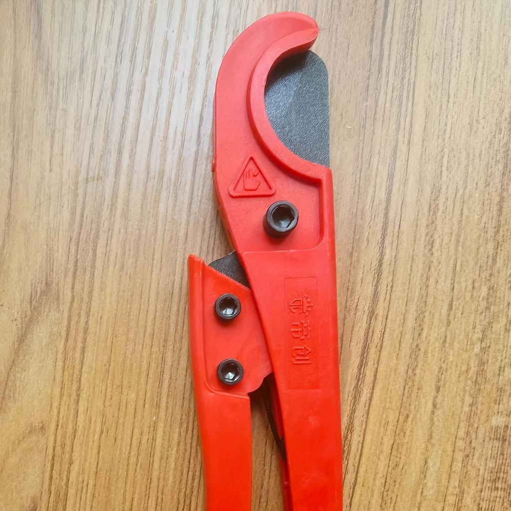[Tagliatubi Rosso] Tagliatubi in PVC Rosso Durevole con Lama a Rilascio Rapido | Forbici Ergonomiche per Tubi in Alluminio e Plastica