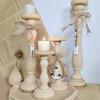 1/2PC Candle Holders Party Table Decor Home Decor Candles Stickers Minimalist Roman Column Photo props Wooden Vintage Rustic